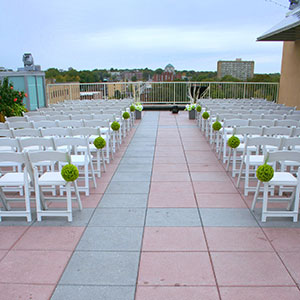 Moonrise Hotel Rooftop Terrace Wedding Setup
