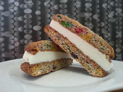 Milk and Cereal Sandwich