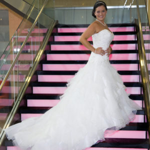 bride-on-pink-stairs