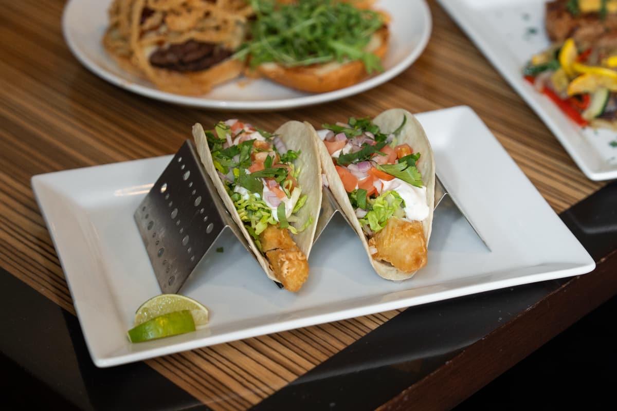 taco plate at eclipse Tacos on a plate at eclipse restaurant